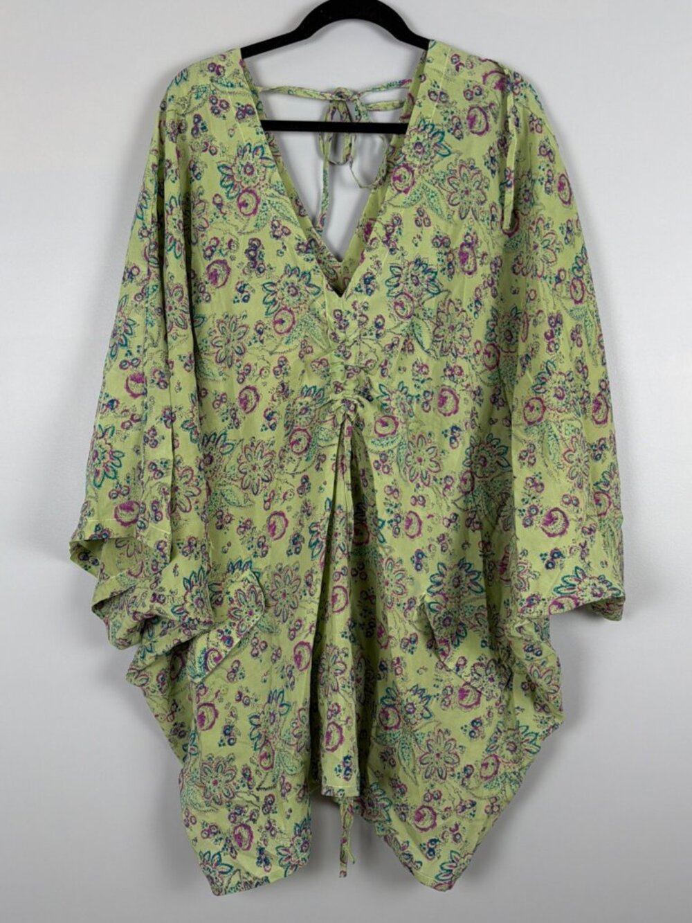 Kantha Bae Moondance Muu Tunic Free Size Silk Bohemian Spring Floral Artsy India